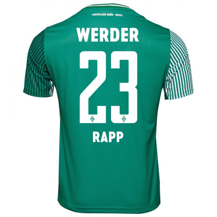 Niño Camiseta Nicolai Rapp #23 Verde 1ª Equipación 2023/24 La Camisa Perú