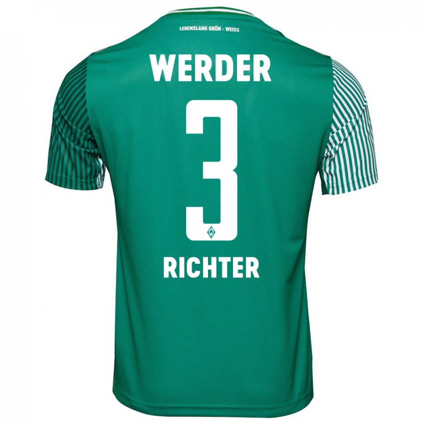 Niño Camiseta Mathis Richter #3 Verde 1ª Equipación 2023/24 La Camisa Perú