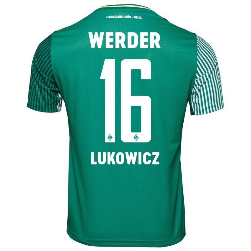 Niño Camiseta Maik Lukowicz #16 Verde 1ª Equipación 2023/24 La Camisa Perú