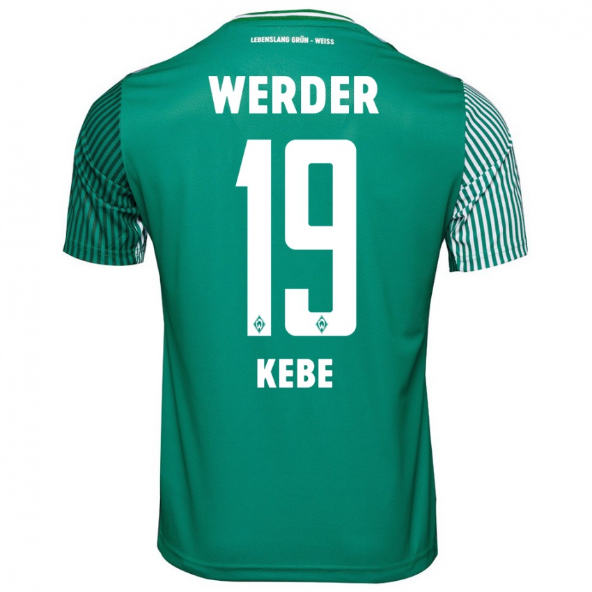 Niño Camiseta David Kébé #19 Verde 1ª Equipación 2023/24 La Camisa Perú