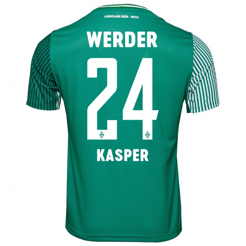 Niño Camiseta Dominik Kasper #24 Verde 1ª Equipación 2023/24 La Camisa Perú