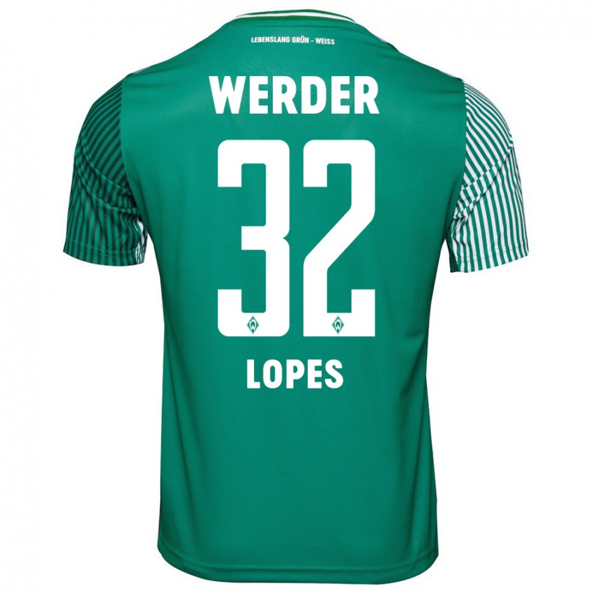 Niño Camiseta Eugenio Lopes #32 Verde 1ª Equipación 2023/24 La Camisa Perú