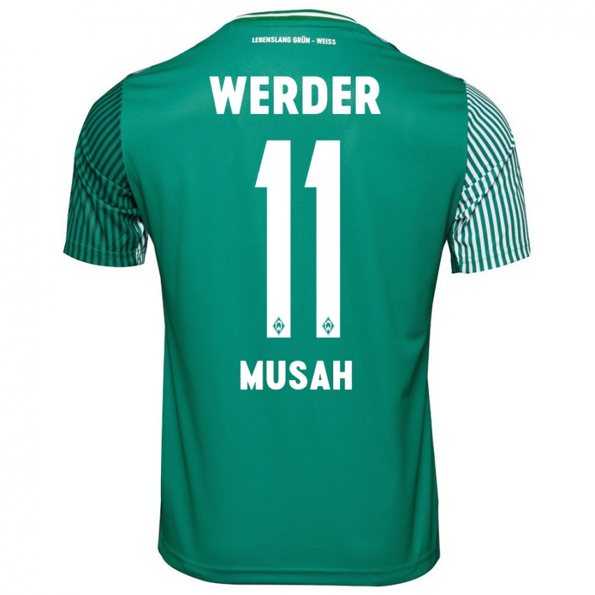 Niño Camiseta Salim Musah #11 Verde 1ª Equipación 2023/24 La Camisa Perú