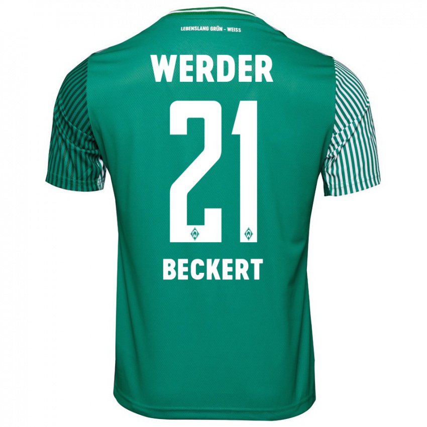 Niño Camiseta Jonathan Beckert #21 Verde 1ª Equipación 2023/24 La Camisa Perú