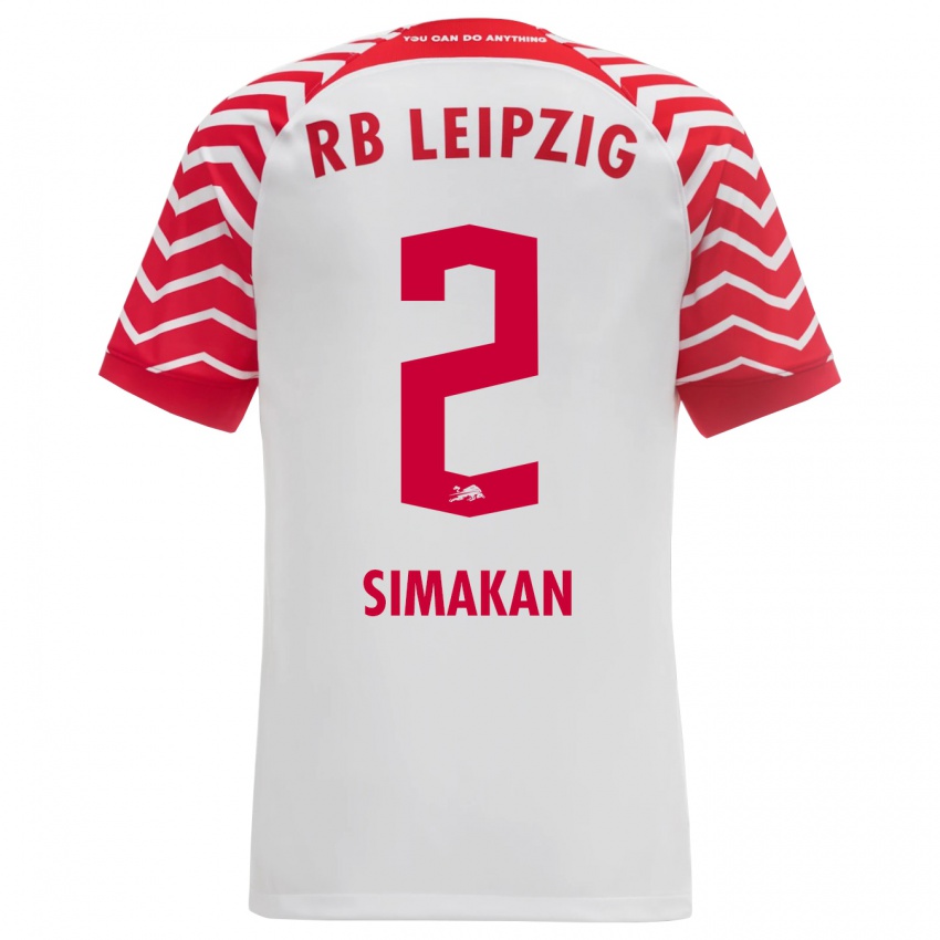 Niño Camiseta Mohamed Simakan #2 Blanco 1ª Equipación 2023/24 La Camisa Perú