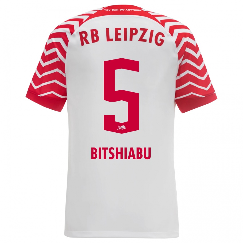 Niño Camiseta El Chadaille Bitshiabu #5 Blanco 1ª Equipación 2023/24 La Camisa Perú