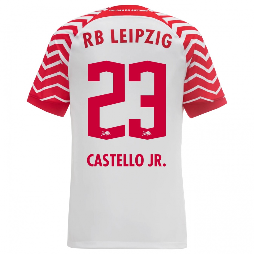 Niño Camiseta Castello Lukeba #23 Blanco 1ª Equipación 2023/24 La Camisa Perú