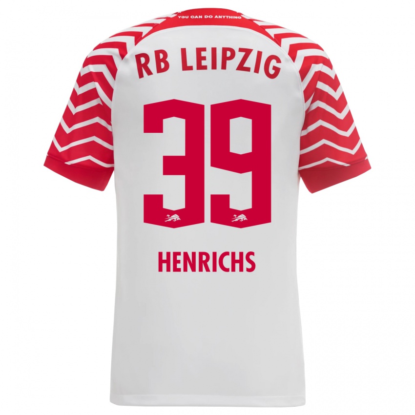 Niño Camiseta Benjamin Henrichs #39 Blanco 1ª Equipación 2023/24 La Camisa Perú