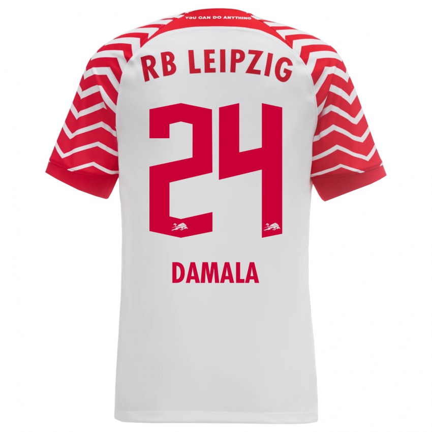 Niño Camiseta Bilal Damala #24 Blanco 1ª Equipación 2023/24 La Camisa Perú