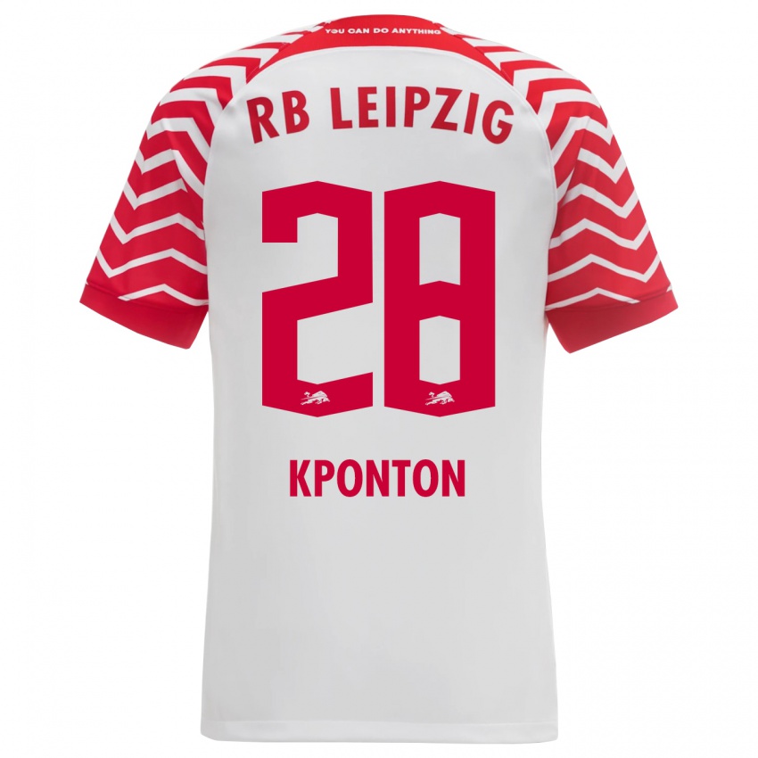 Niño Camiseta Marwan Kponton #28 Blanco 1ª Equipación 2023/24 La Camisa Perú