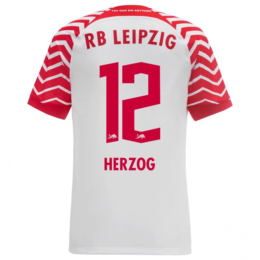 Niño Camiseta Elvira Herzog #12 Blanco 1ª Equipación 2023/24 La Camisa Perú