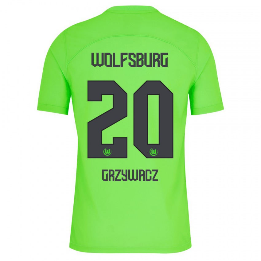 Niño Camiseta Eryk Grzywacz #20 Verde 1ª Equipación 2023/24 La Camisa Perú