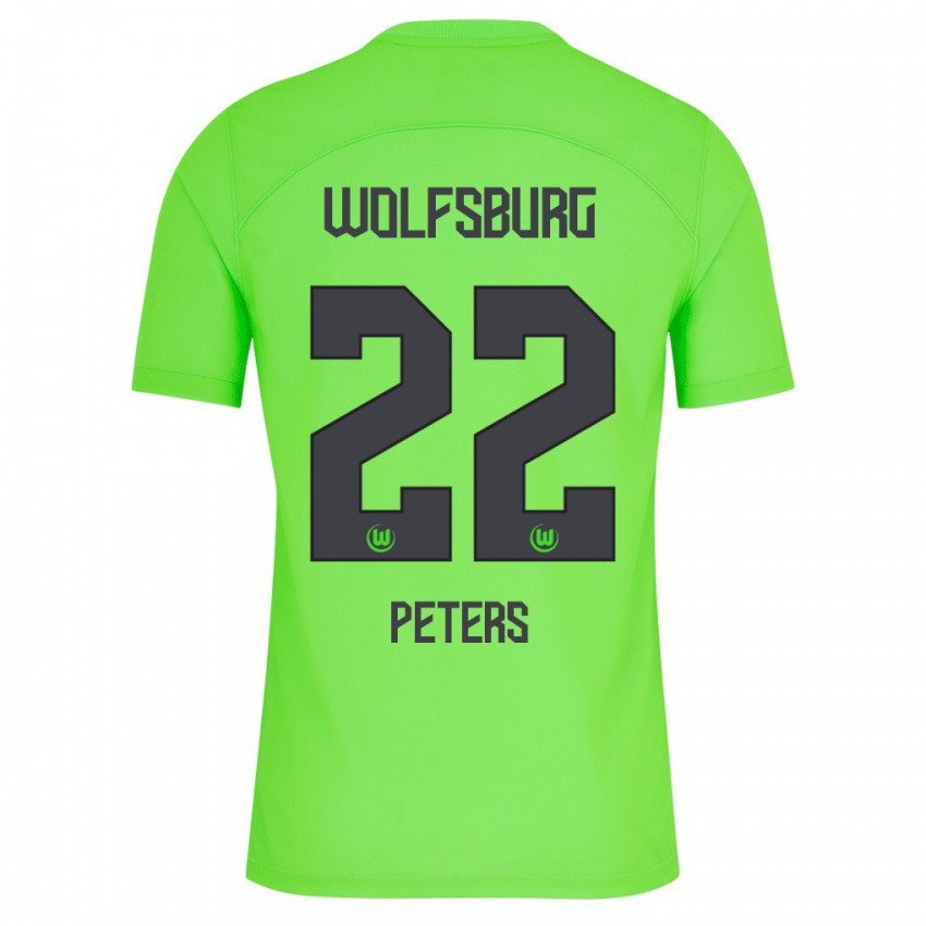 Niño Camiseta Laurin Peters #22 Verde 1ª Equipación 2023/24 La Camisa Perú