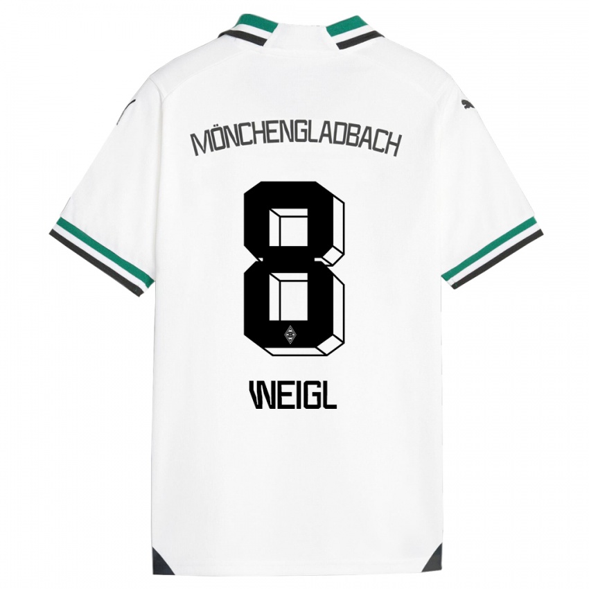 Niño Camiseta Julian Weigl #8 Blanco Verde 1ª Equipación 2023/24 La Camisa Perú