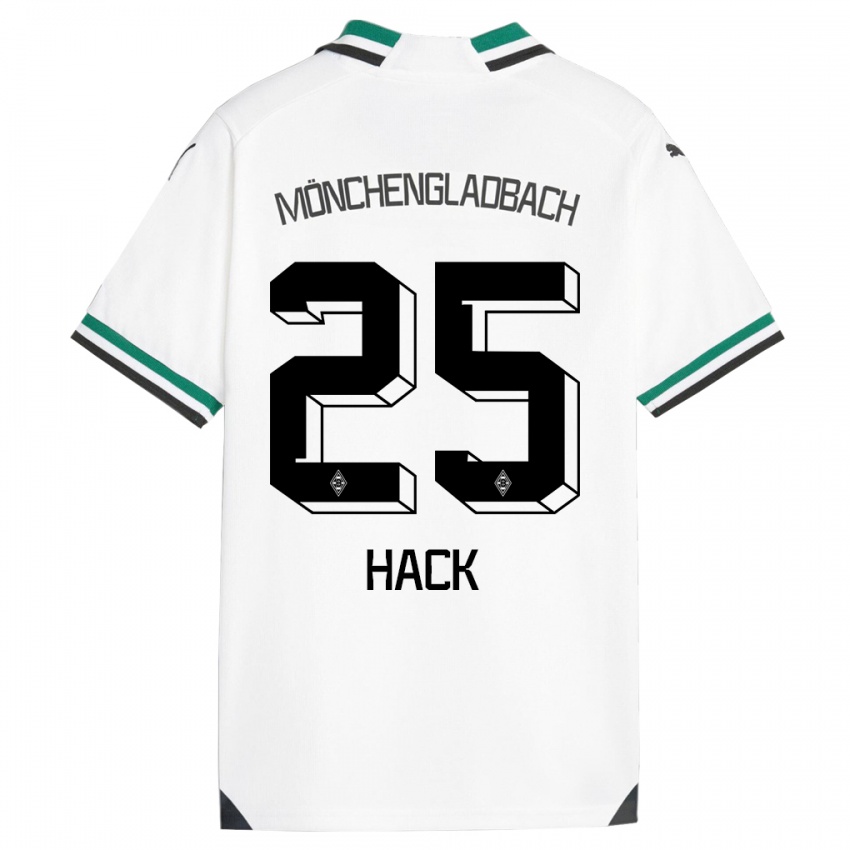 Niño Camiseta Robin Hack #25 Blanco Verde 1ª Equipación 2023/24 La Camisa Perú