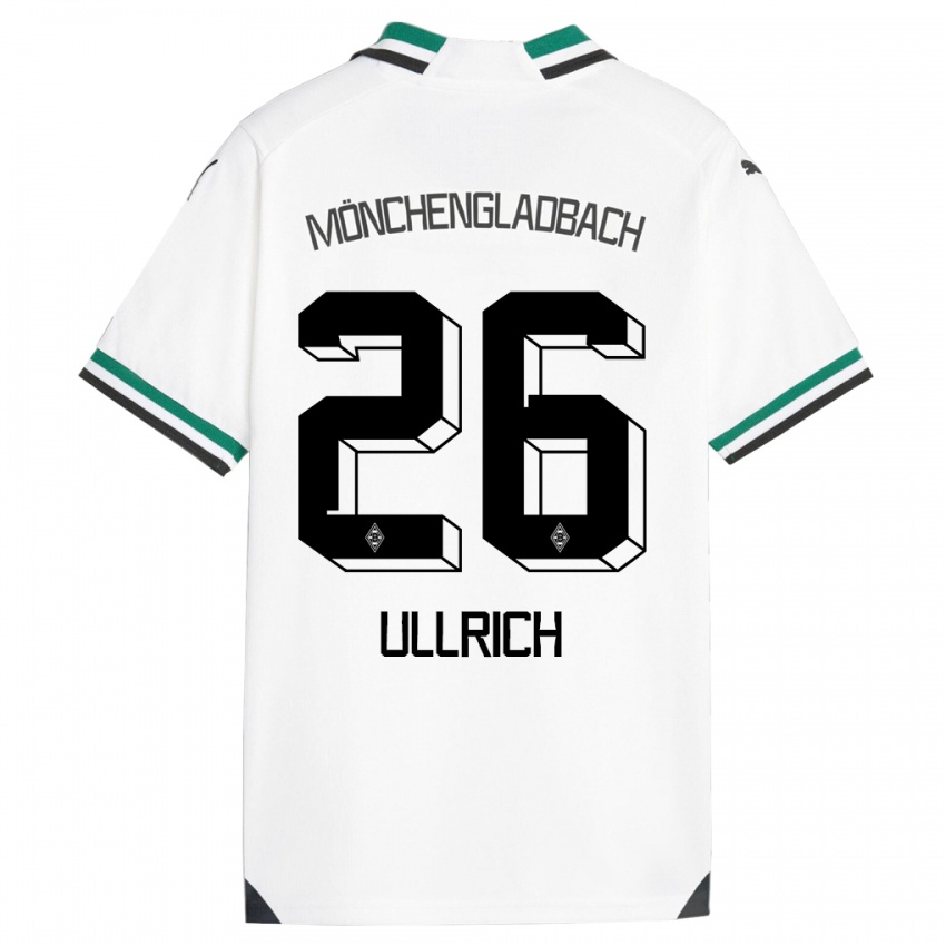 Niño Camiseta Lukas Ullrich #26 Blanco Verde 1ª Equipación 2023/24 La Camisa Perú