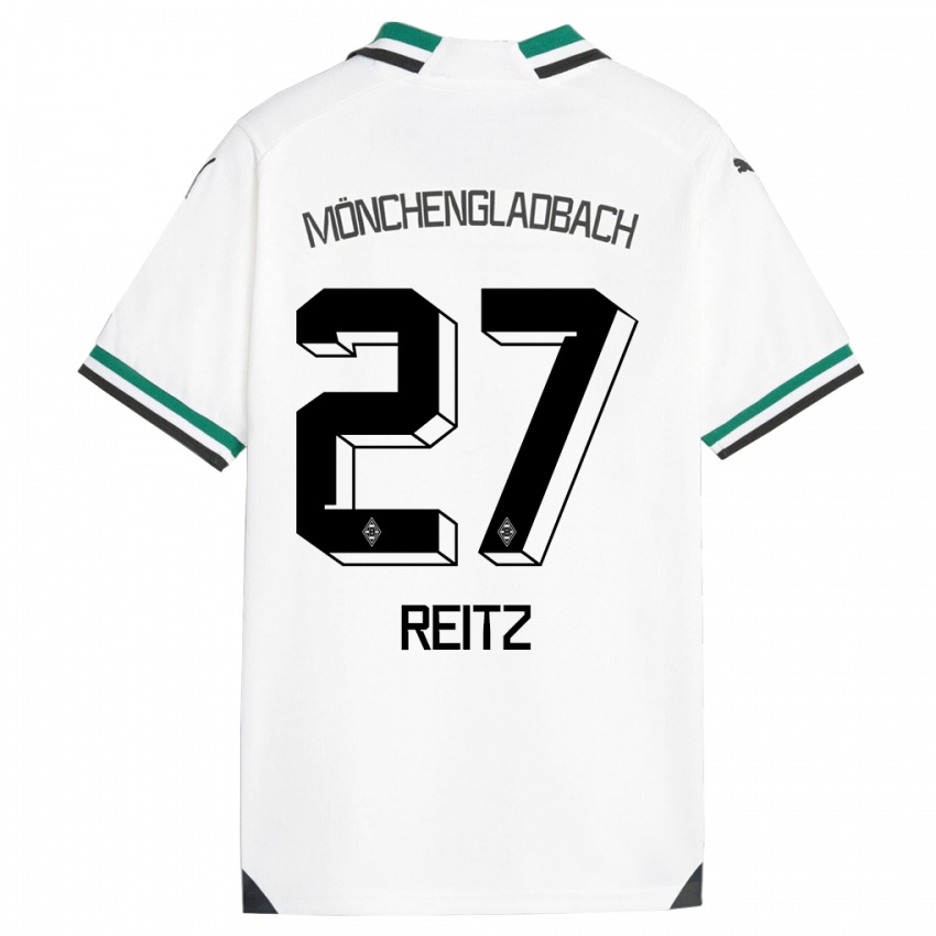 Niño Camiseta Rocco Reitz #27 Blanco Verde 1ª Equipación 2023/24 La Camisa Perú