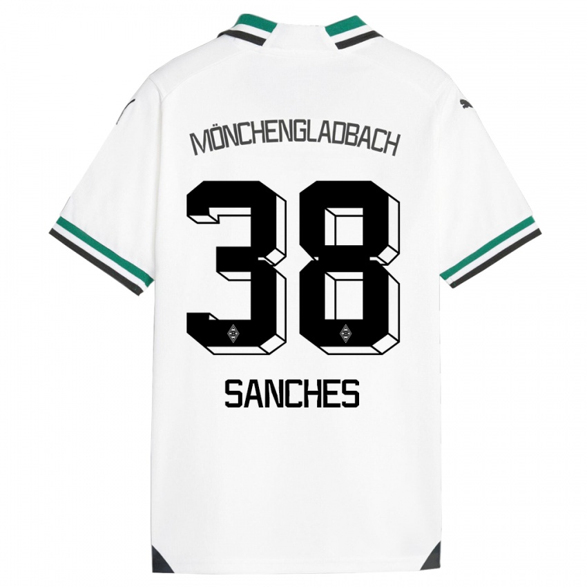 Niño Camiseta Yvandro Borges Sanches #38 Blanco Verde 1ª Equipación 2023/24 La Camisa Perú