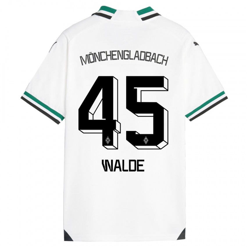 Niño Camiseta Simon Walde #45 Blanco Verde 1ª Equipación 2023/24 La Camisa Perú