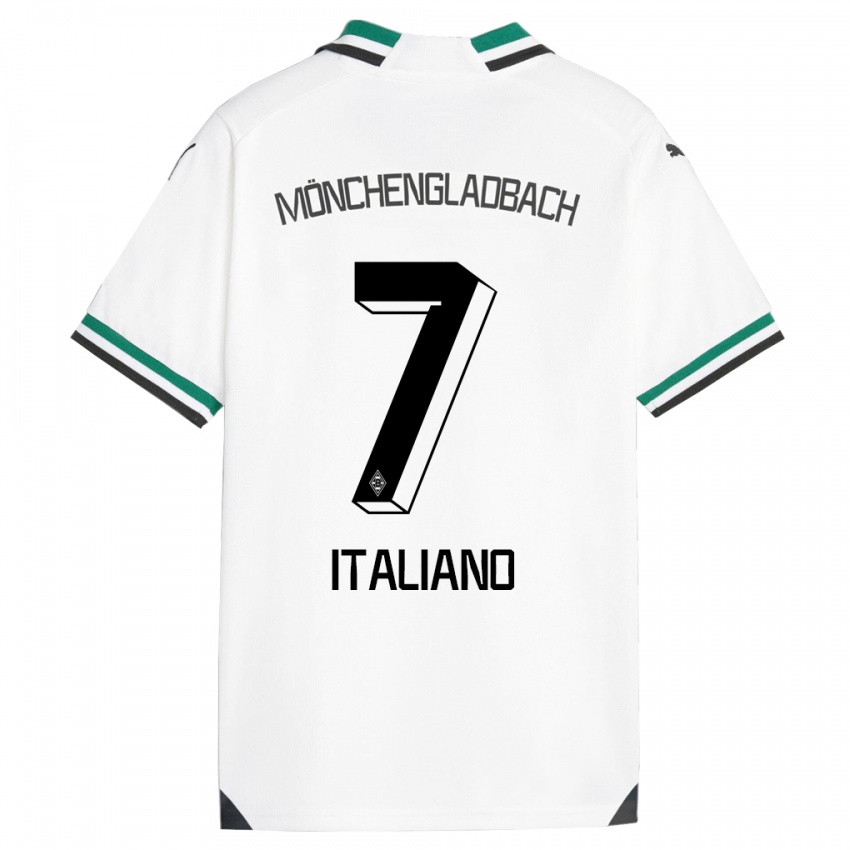 Niño Camiseta Jacob Italiano #7 Blanco Verde 1ª Equipación 2023/24 La Camisa Perú