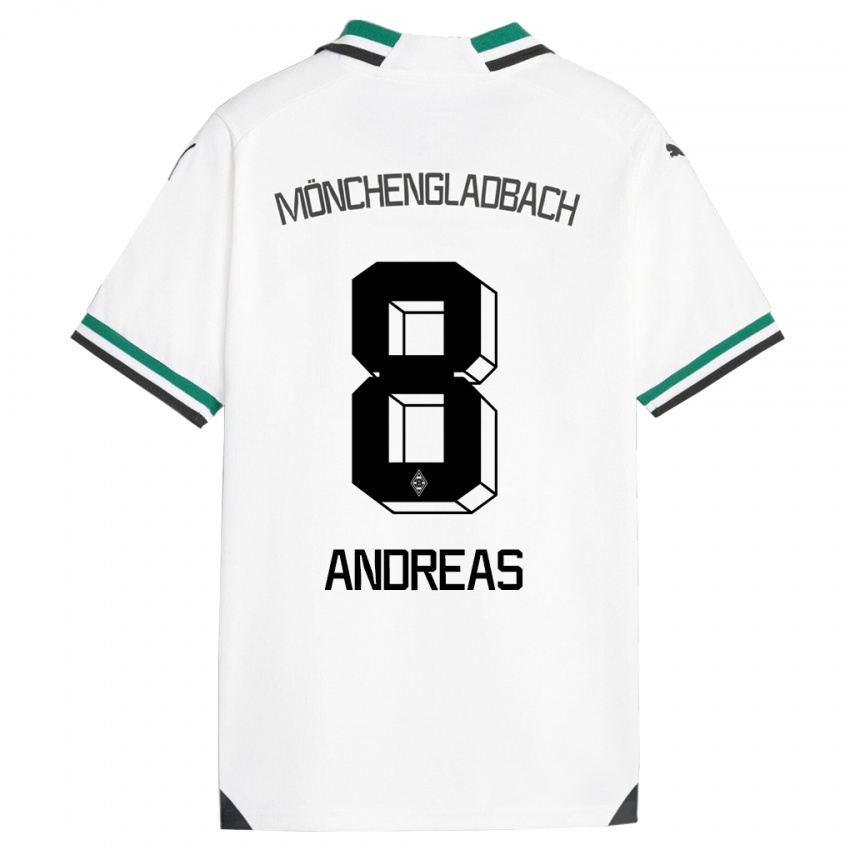 Niño Camiseta Noah Andreas #8 Blanco Verde 1ª Equipación 2023/24 La Camisa Perú