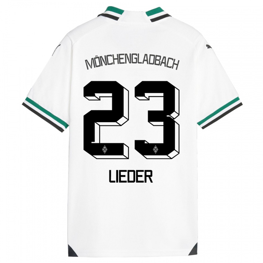 Niño Camiseta Michel Lieder #23 Blanco Verde 1ª Equipación 2023/24 La Camisa Perú