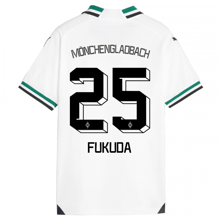 Niño Camiseta Shio Fukuda #25 Blanco Verde 1ª Equipación 2023/24 La Camisa Perú