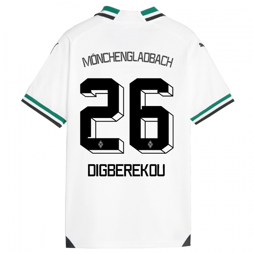 Niño Camiseta Ibrahim Digberekou #26 Blanco Verde 1ª Equipación 2023/24 La Camisa Perú