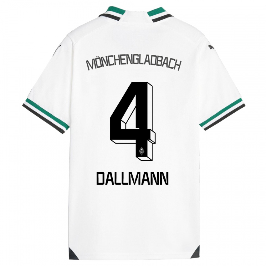 Niño Camiseta Pauline Dallmann #4 Blanco Verde 1ª Equipación 2023/24 La Camisa Perú