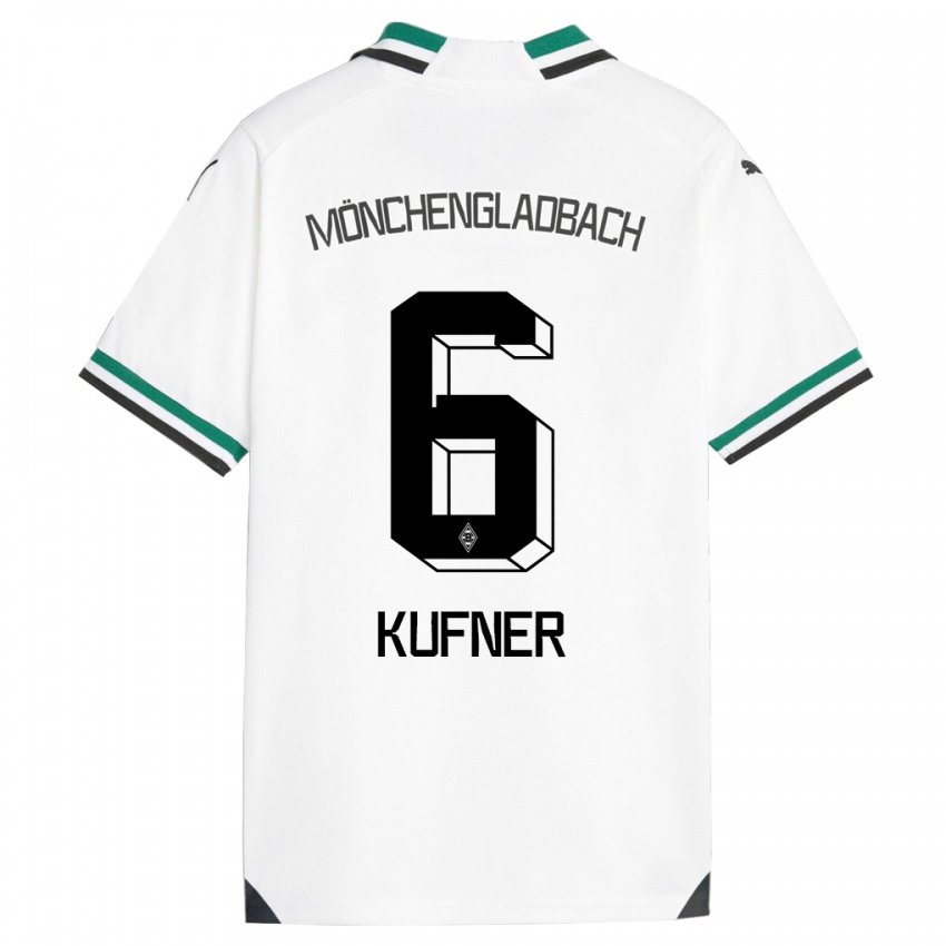 Niño Camiseta Anne-Catherine Kufner #6 Blanco Verde 1ª Equipación 2023/24 La Camisa Perú