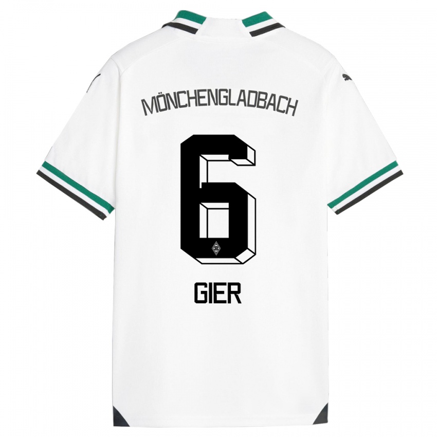 Niño Camiseta Madeline Gier #6 Blanco Verde 1ª Equipación 2023/24 La Camisa Perú