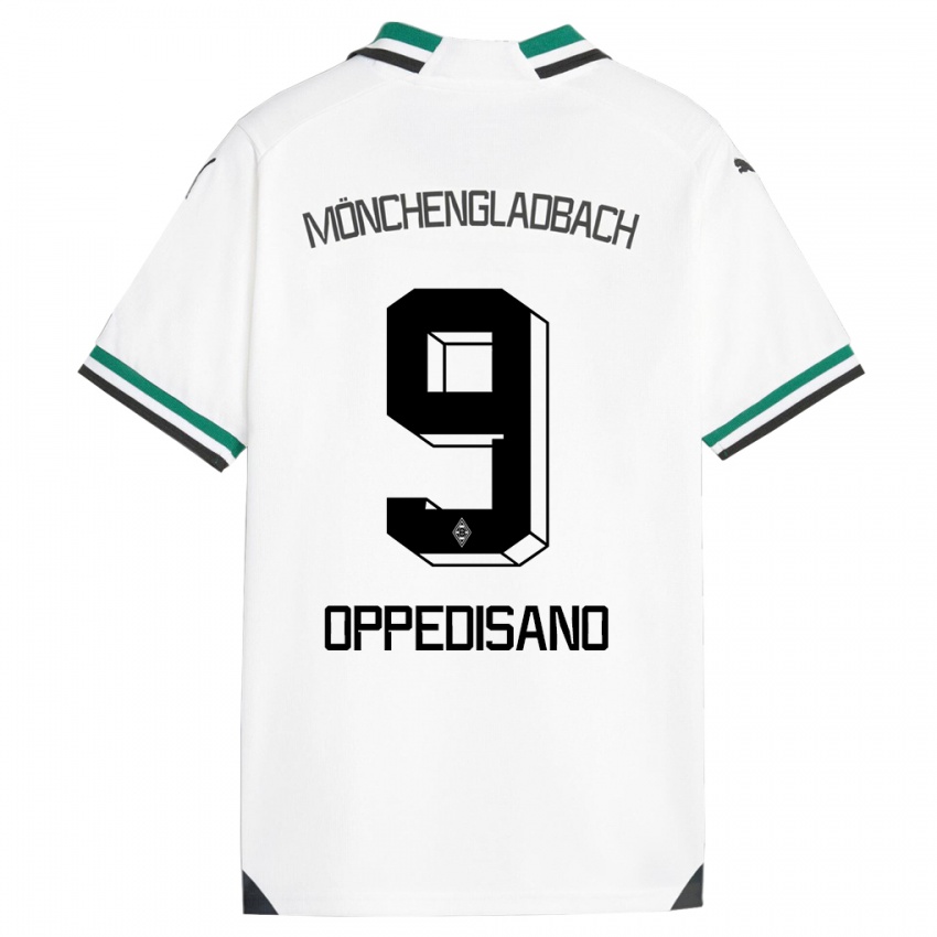 Niño Camiseta Valentina Oppedisano #9 Blanco Verde 1ª Equipación 2023/24 La Camisa Perú