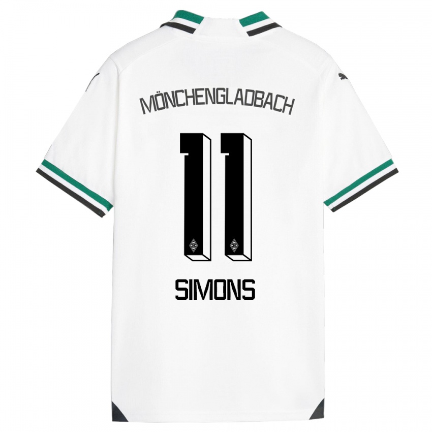 Niño Camiseta Kelly Simons #11 Blanco Verde 1ª Equipación 2023/24 La Camisa Perú