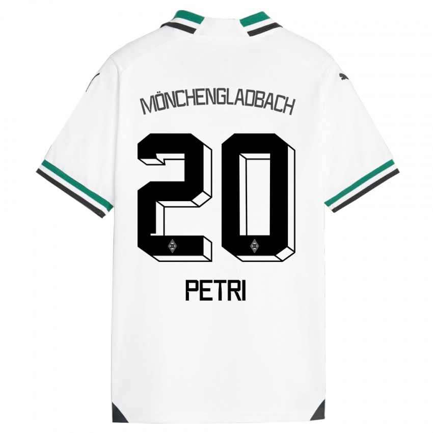 Niño Camiseta Paula Petri #20 Blanco Verde 1ª Equipación 2023/24 La Camisa Perú