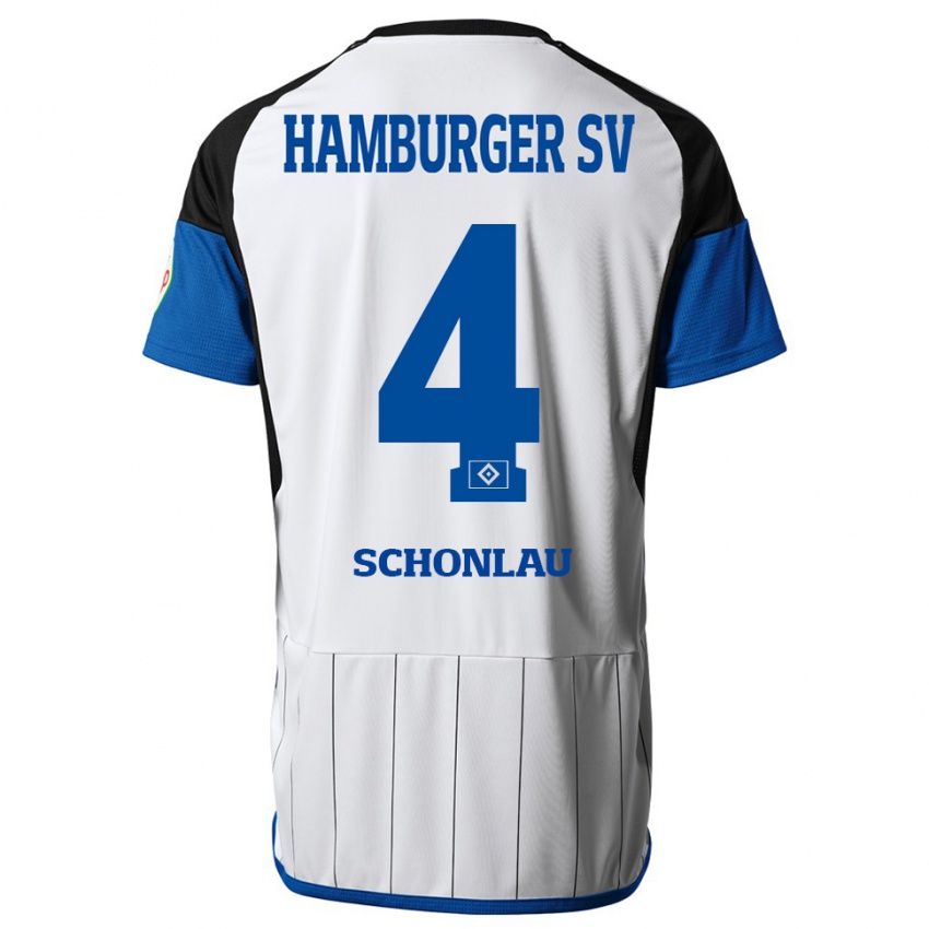 Niño Camiseta Sebastian Schonlau #4 Blanco 1ª Equipación 2023/24 La Camisa Perú