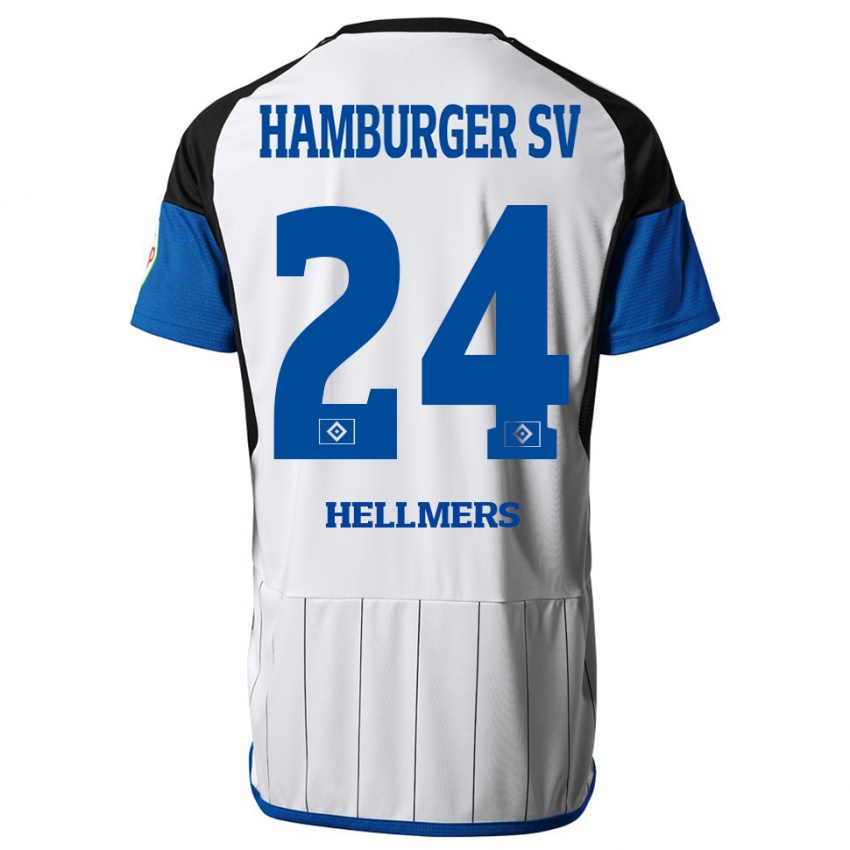 Niño Camiseta Maximilian Hellmers #24 Blanco 1ª Equipación 2023/24 La Camisa Perú