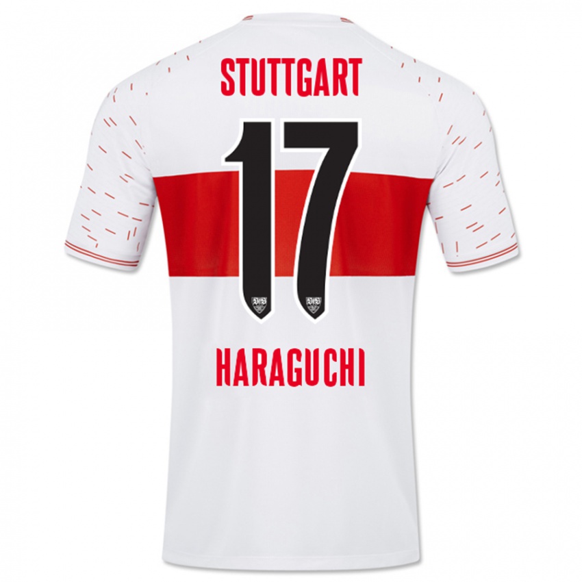 Niño Camiseta Genki Haraguchi #17 Blanco 1ª Equipación 2023/24 La Camisa Perú