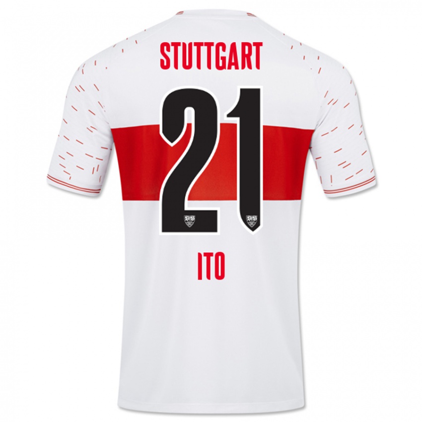 Niño Camiseta Hiroki Ito #21 Blanco 1ª Equipación 2023/24 La Camisa Perú