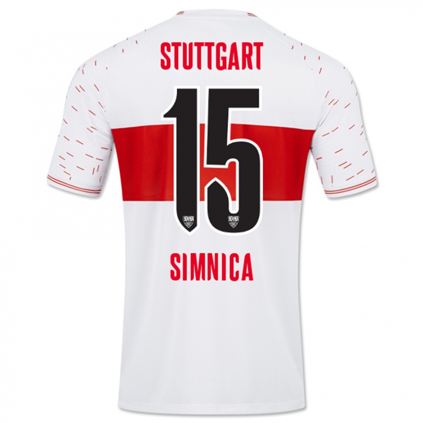 Niño Camiseta Luan Simnica #15 Blanco 1ª Equipación 2023/24 La Camisa Perú