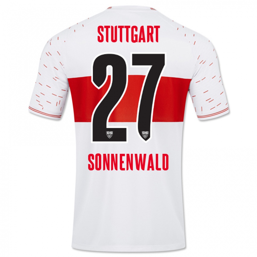 Niño Camiseta Lukas Sonnenwald #27 Blanco 1ª Equipación 2023/24 La Camisa Perú