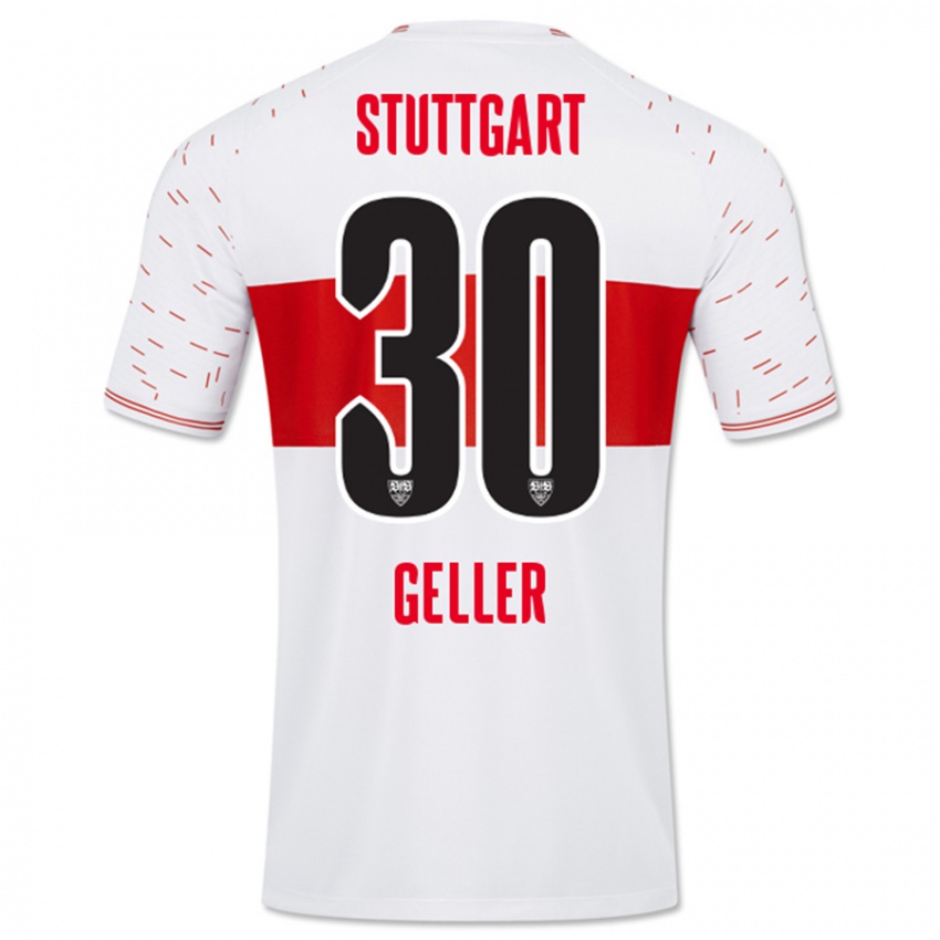 Niño Camiseta Robert Geller #30 Blanco 1ª Equipación 2023/24 La Camisa Perú