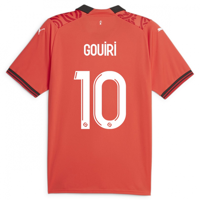 Niño Camiseta Amine Gouiri #10 Rojo 1ª Equipación 2023/24 La Camisa Perú