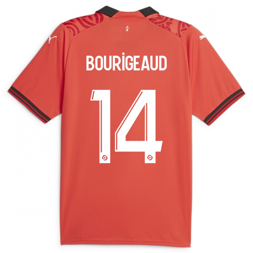 Niño Camiseta Benjamin Bourigeaud #14 Rojo 1ª Equipación 2023/24 La Camisa Perú