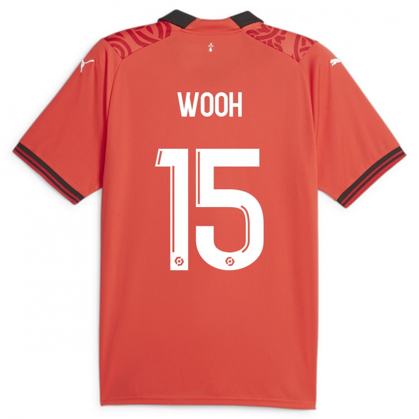 Niño Camiseta Christopher Wooh #15 Rojo 1ª Equipación 2023/24 La Camisa Perú