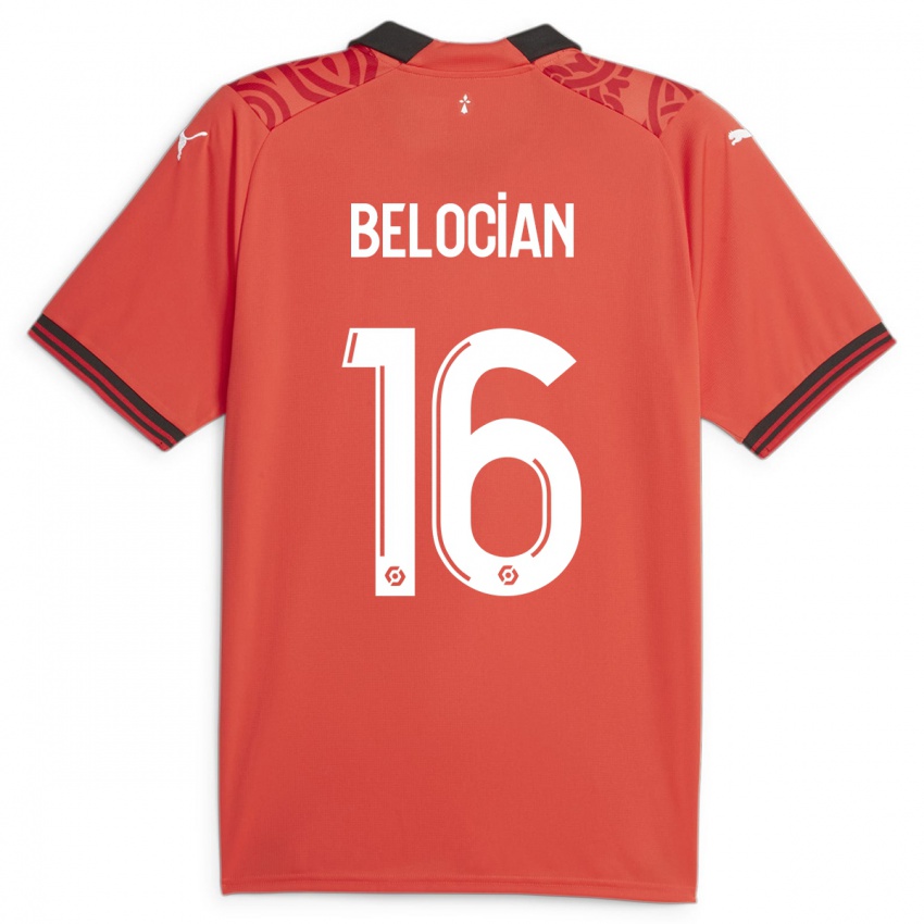 Niño Camiseta Jeanuël Belocian #16 Rojo 1ª Equipación 2023/24 La Camisa Perú