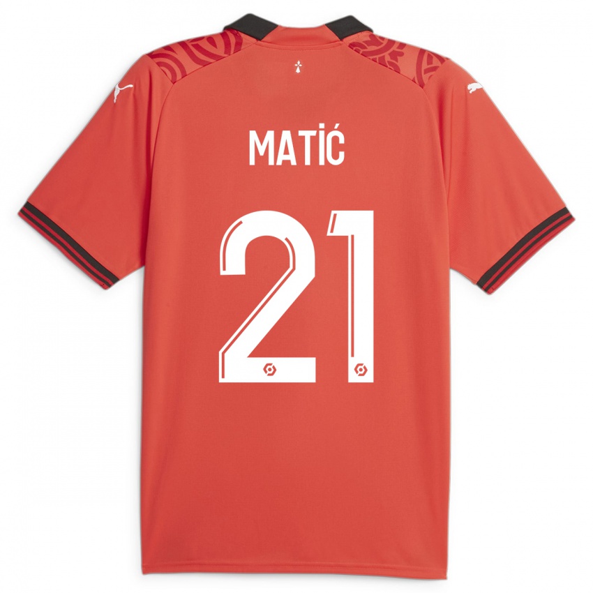 Niño Camiseta Nemanja Matic #21 Rojo 1ª Equipación 2023/24 La Camisa Perú