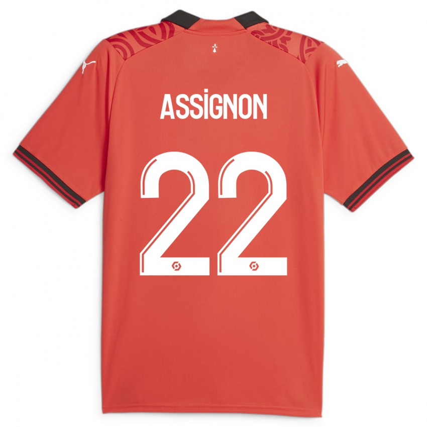 Niño Camiseta Lorenz Assignon #22 Rojo 1ª Equipación 2023/24 La Camisa Perú