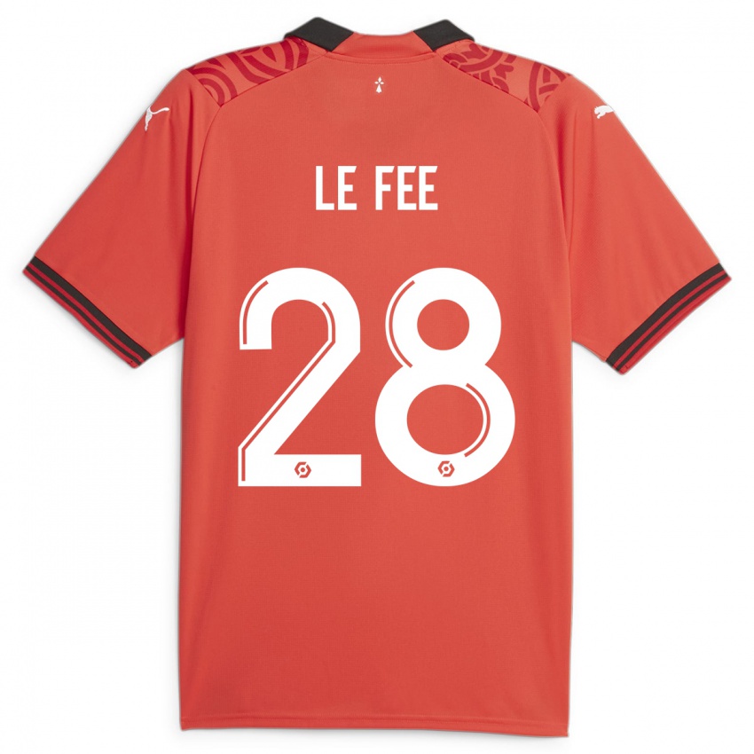 Niño Camiseta Enzo Le Fée #28 Rojo 1ª Equipación 2023/24 La Camisa Perú