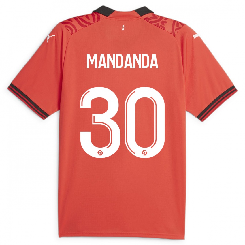 Niño Camiseta Steve Mandanda #30 Rojo 1ª Equipación 2023/24 La Camisa Perú