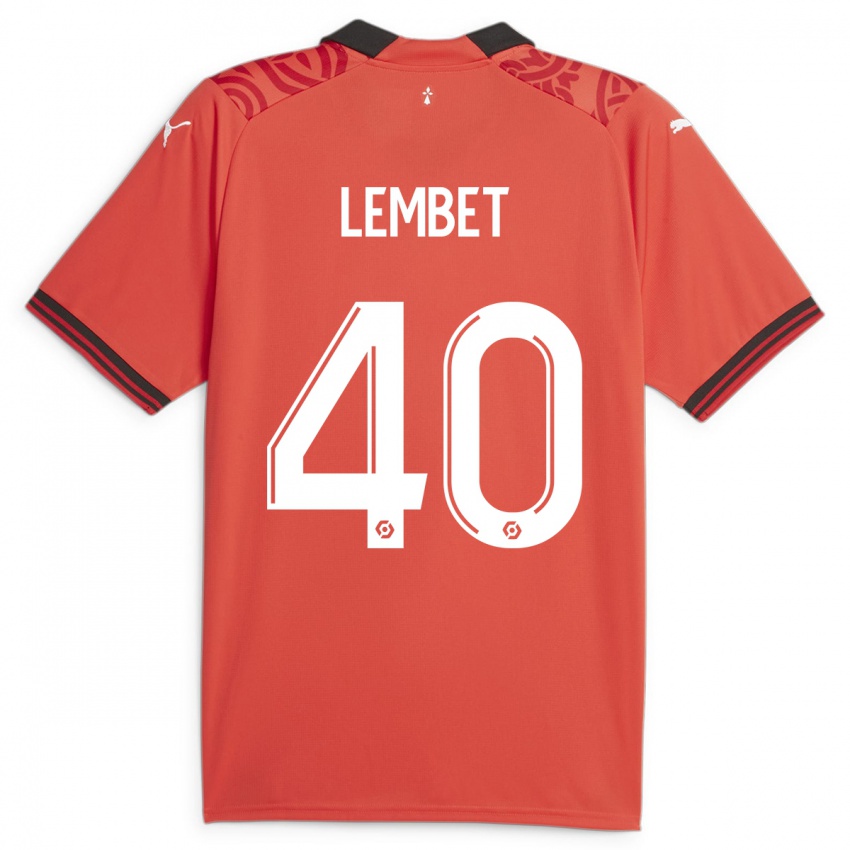 Niño Camiseta Geoffrey Lembet #40 Rojo 1ª Equipación 2023/24 La Camisa Perú